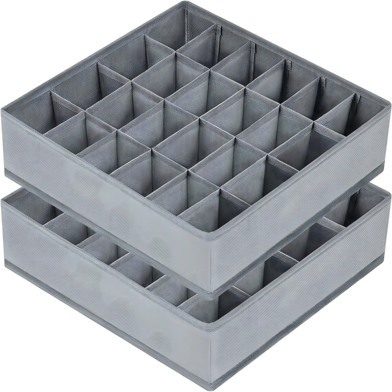 24 Grid Foldable Storage Organ - Sock Organizer Tray 评论和价格