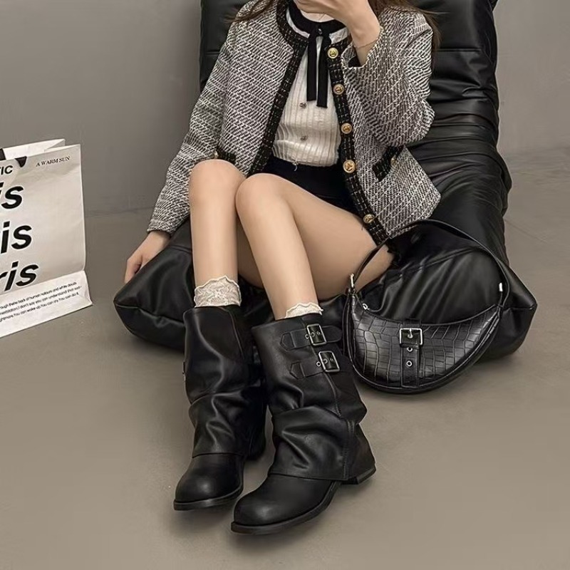 Women Black Slouchy Mid Calf B - No Show Sock Women 评论和价格