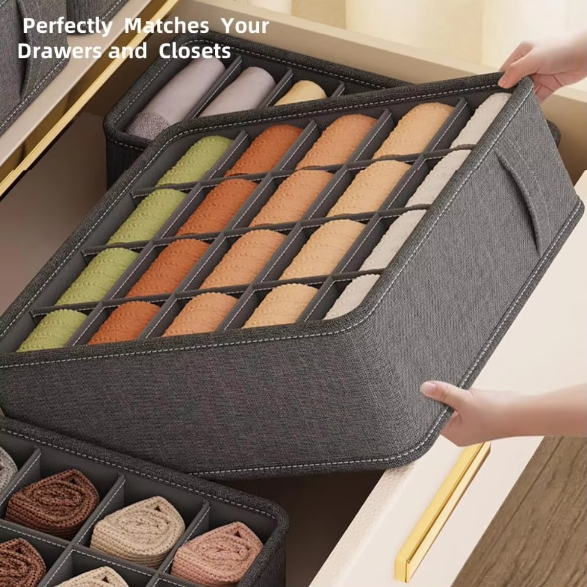 Drawer Fabric Foldable Cabinet - Sock Organizer Tray 评论和价格
