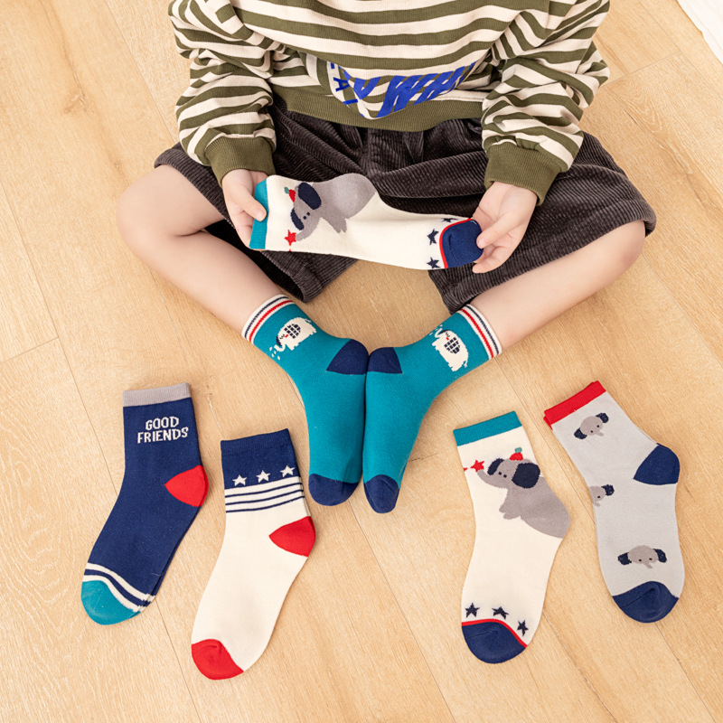 5‑Pack Kids Boys Socks Cartoon - Cotton Crew Sock Pack 评论和价格