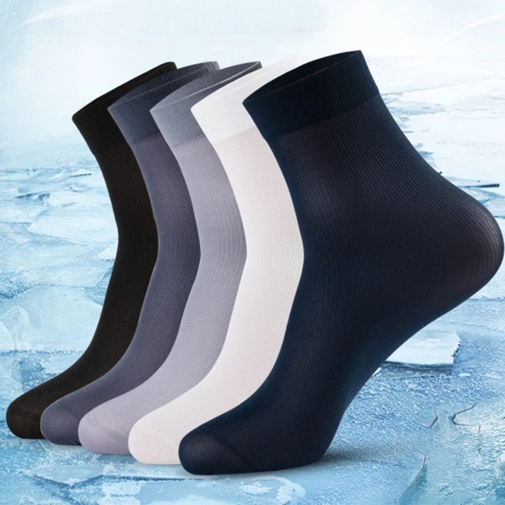10pairs New Breathable Men Ice - Silk Sock Bamboo 评论和价格