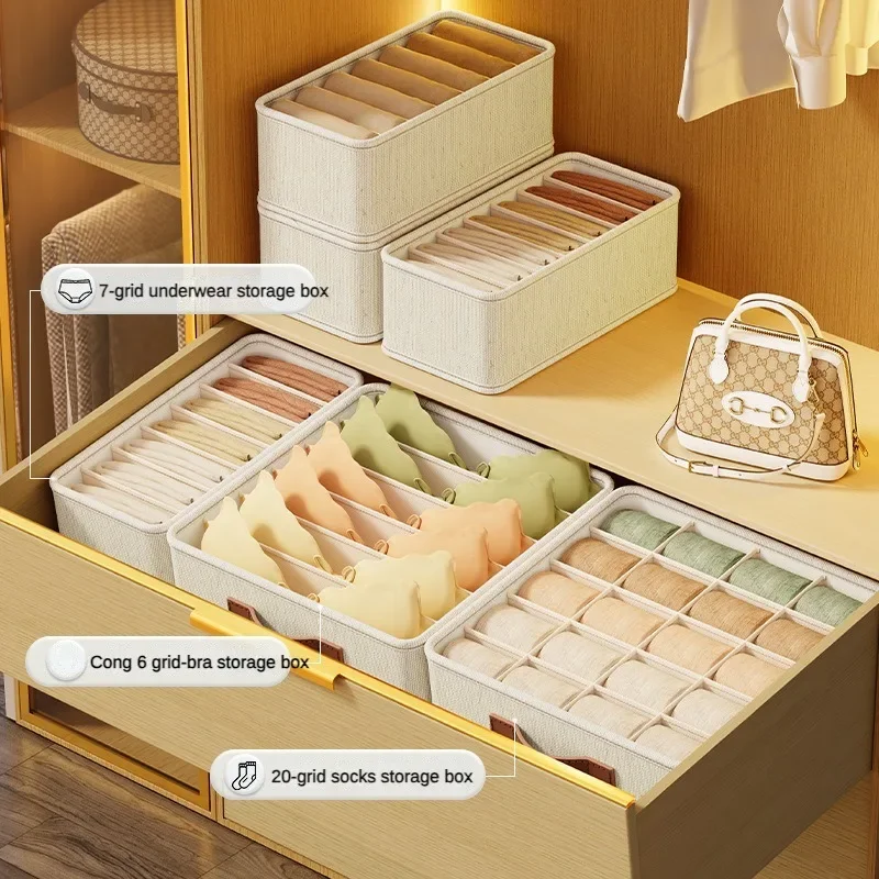 1-5PCS Fabric Drawer Organizer - Sock Organizer Tray 评论和价格