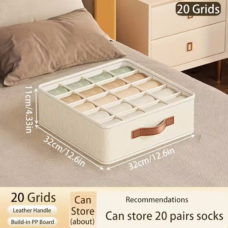 1-5PCS Fabric Drawer Organizer - Sock Organizer Tray 评论和价格