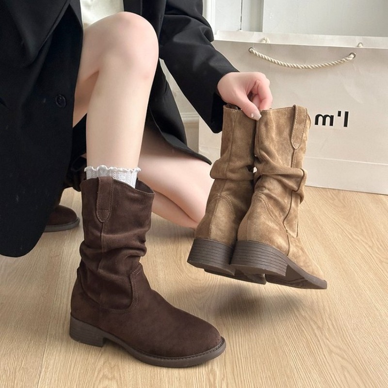 Women Slouchy Mid Calf Boots S - Boot Sock Slouchy 评论和价格